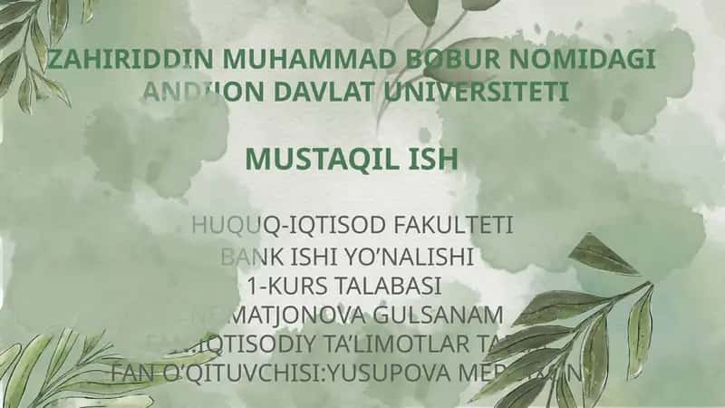ADAM SMIT VA HOZIRGI ZAMON 1