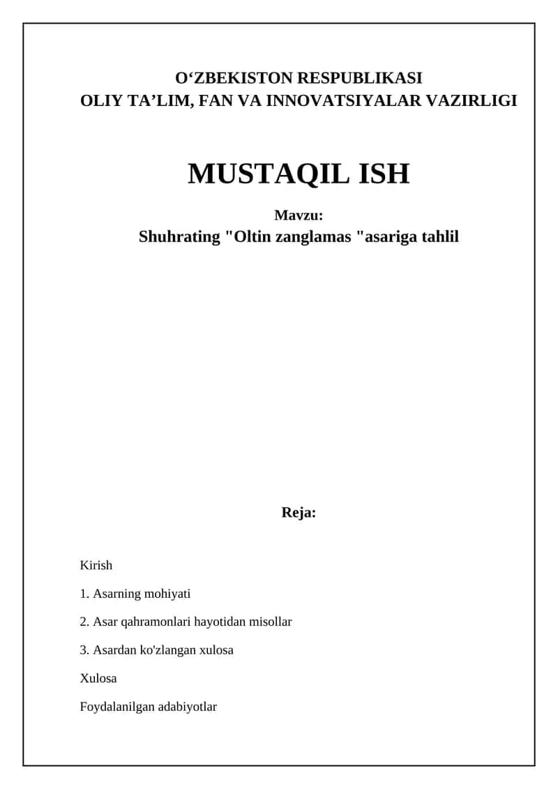 Shuhratning "Oltin zang" romani 1