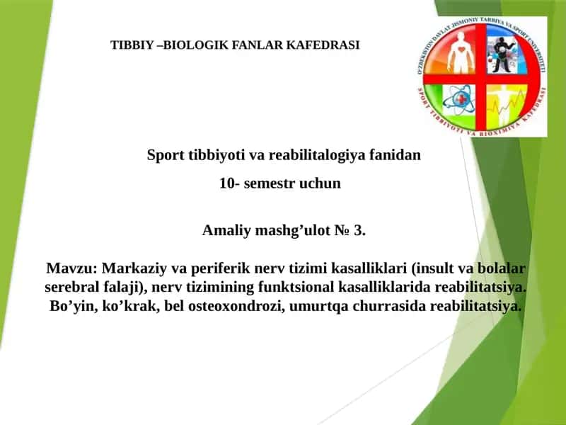 Tibbiy–BIOLOGIK FANLAR KAFEDRASI 1