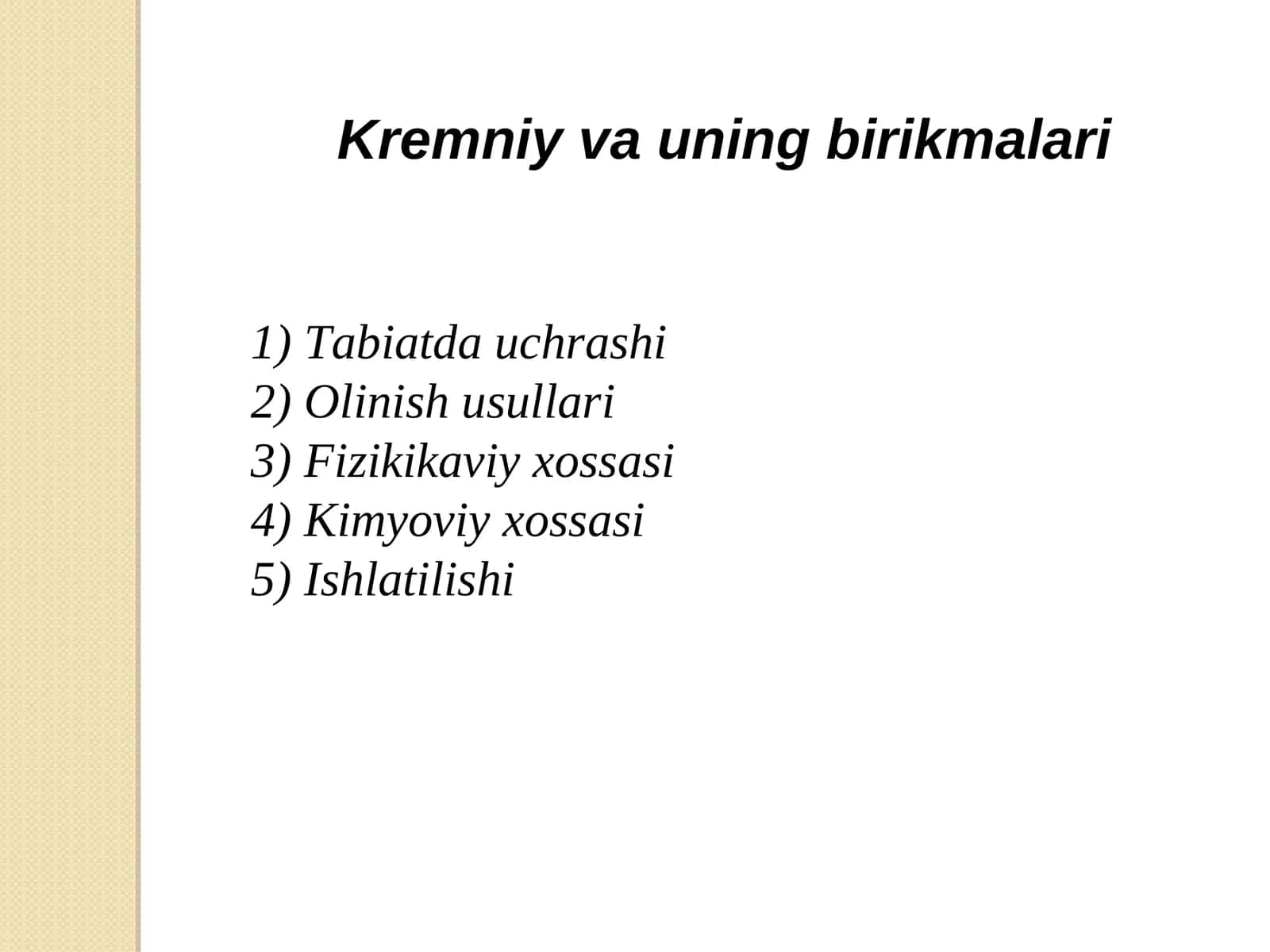 Kremniy va uning birikmalari 1