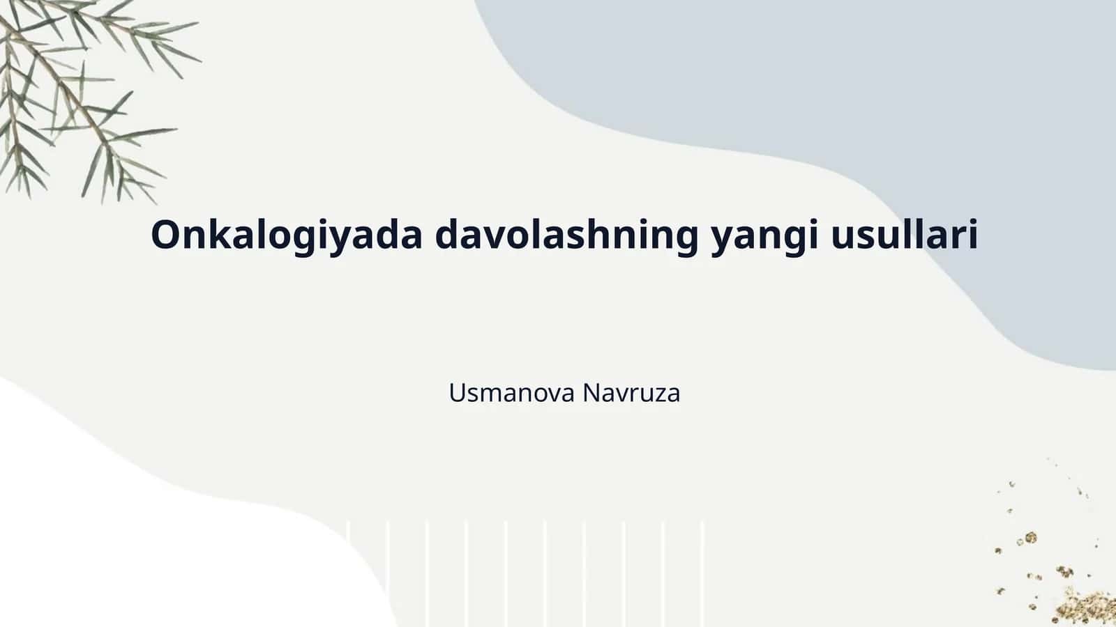 Onkalogiyada davolashning yangi usullari 1