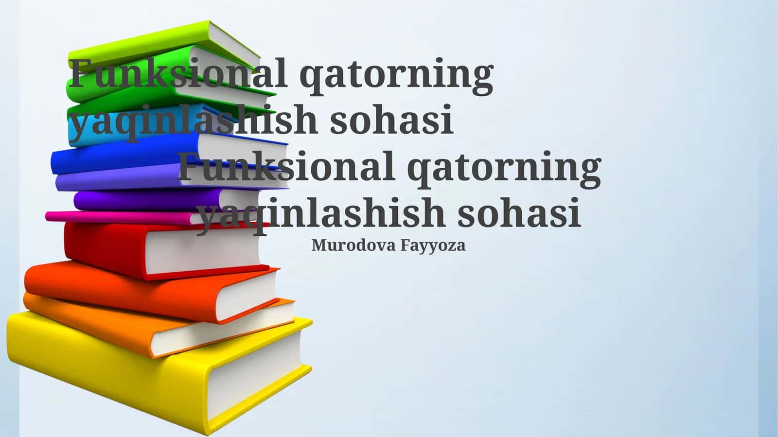 Funktsional qatorning yaqinlashish sohasi 1