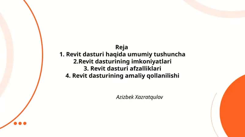 Revit dasturi 1