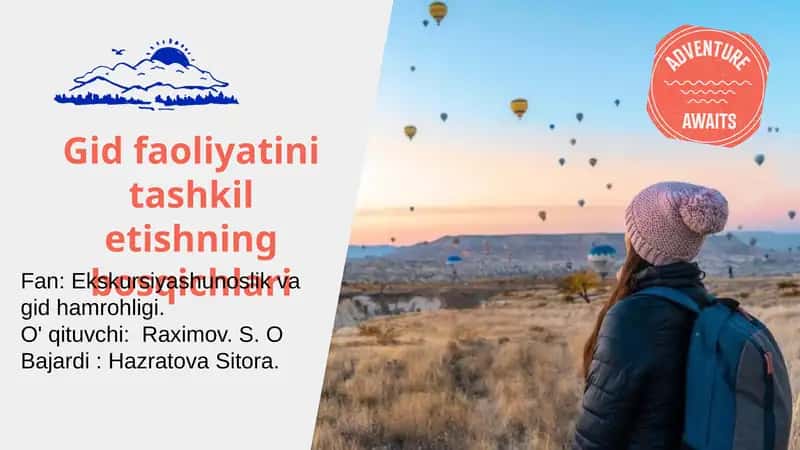 Gid faoliyatini tashkil etishning bosqichlari 1