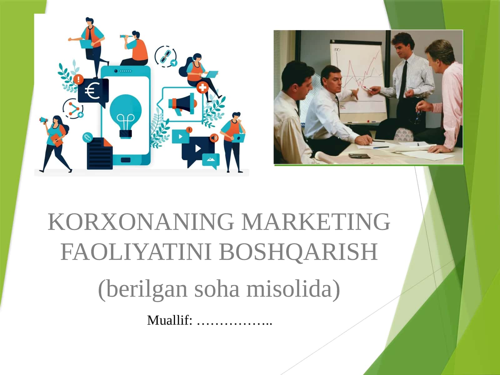 KORXONANING MARKETING FAOLIYATINI BOSHQARISH 1