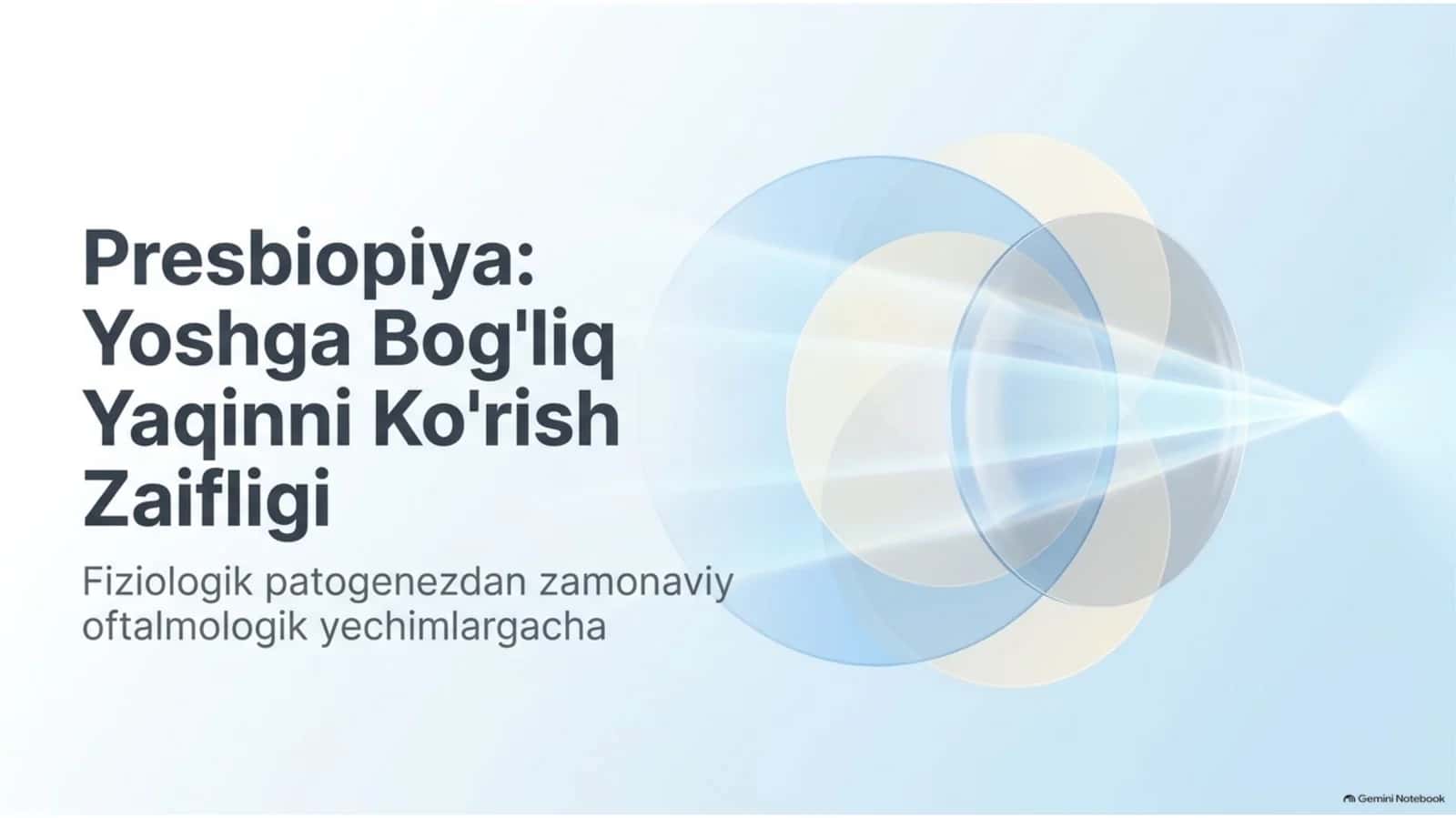 Presbiopiya — sabablari, klinikasi, diagnostikasi va davolash | 15 slayd 1