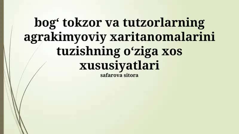 Tuproq va O'simlik Tahlilining Ahamiyati 1