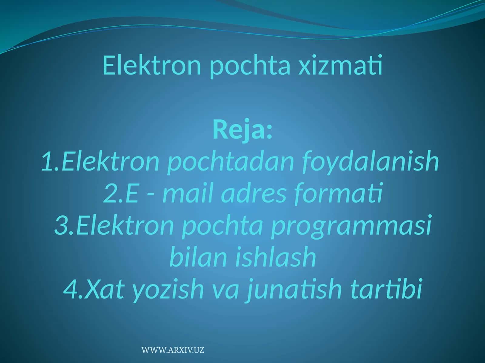 Elektron pochta xizmati 1
