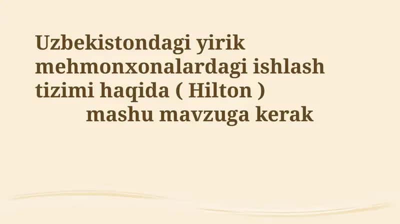 Mehmonxona ish tizimi 1