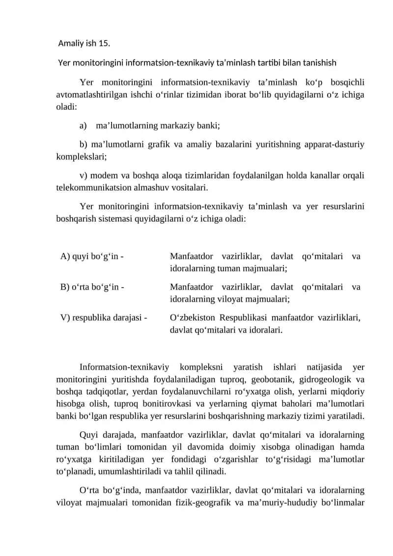 Yer monitoringini informatsion-texnikaviy ta’minlash 1