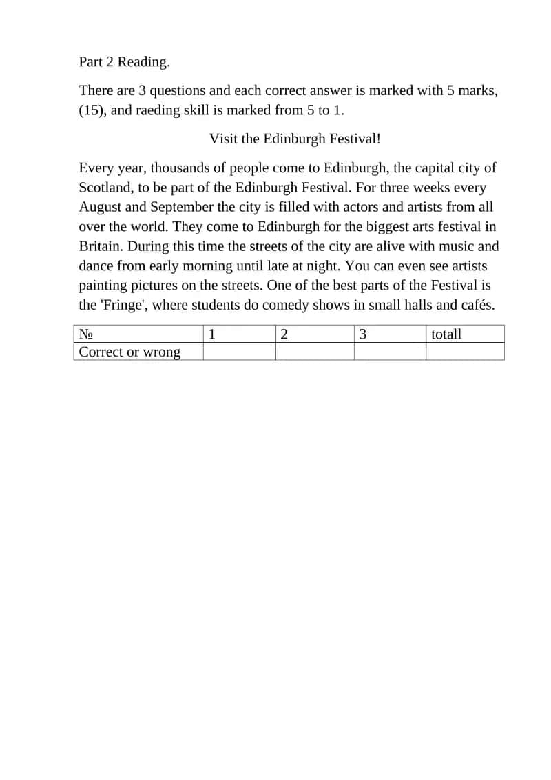 Edinburgh Festival 1
