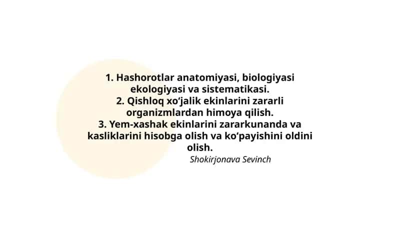 Hashorotlar anatomiyasi, biologiyasi ekologiyasi va sistematikasi 1