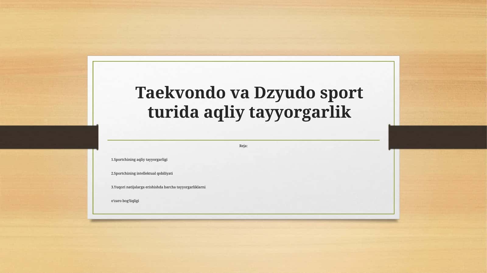 TaekvondovaDzyudosport turida aqliy tayyorgarlik 1