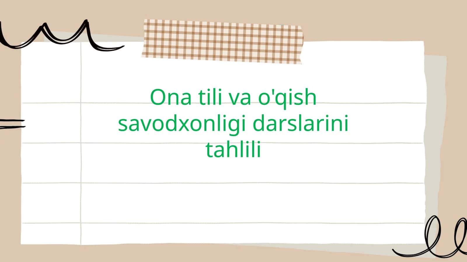 Ona tili va o'qish savodxonligi darslarini tahlili 1