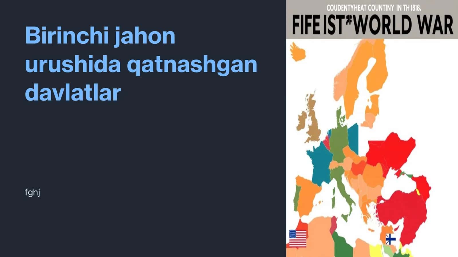 Birinchi jahon urushida qatnashgan davlatlar 1