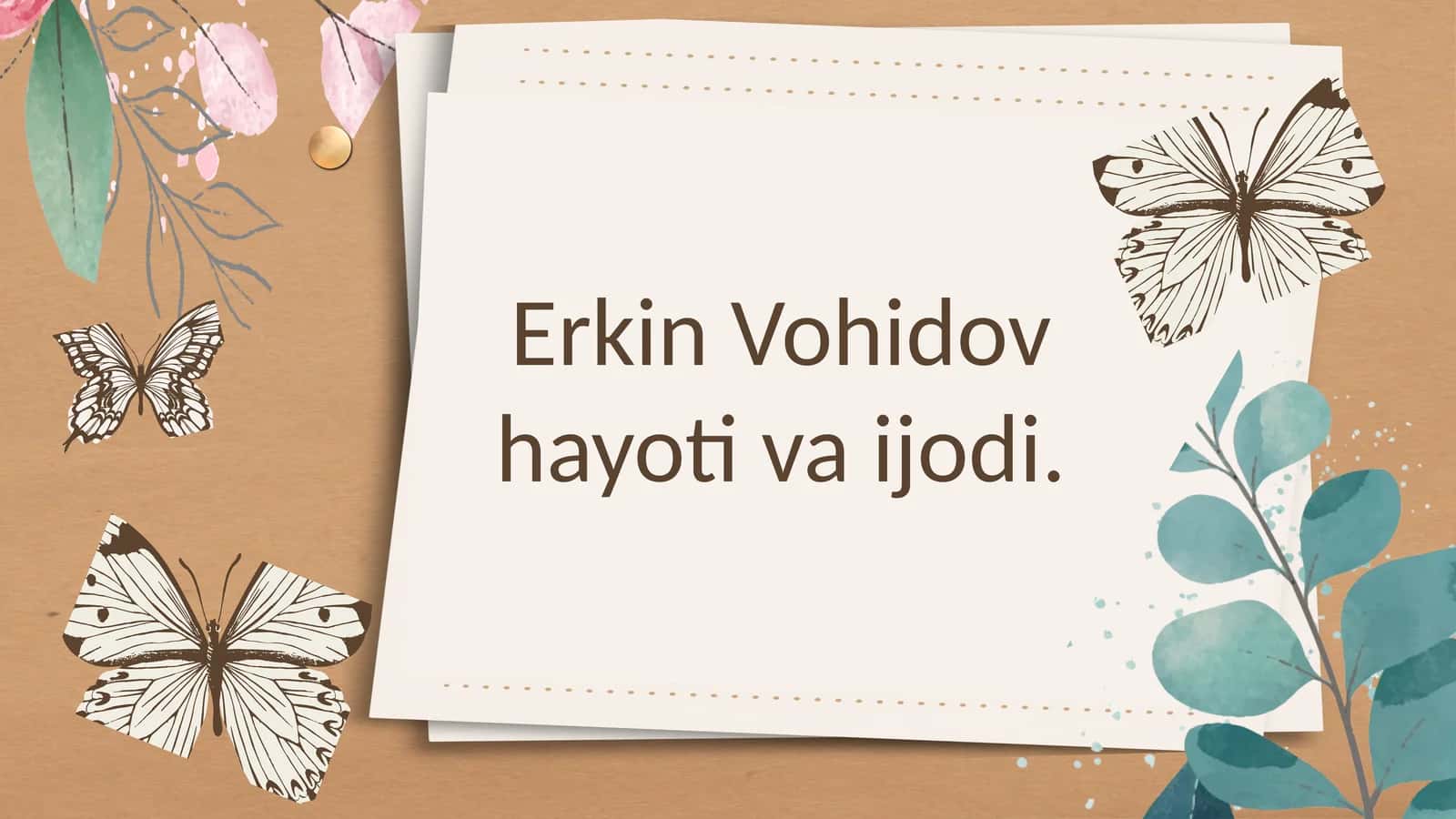 Erkin Vohidov hayoti vaijodi 1