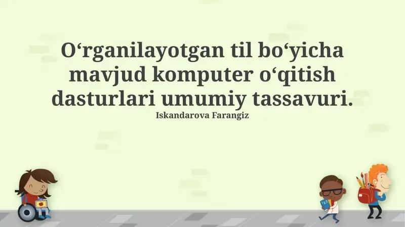 Kompyuter yordamida Til O'rganish Dasturlari 1