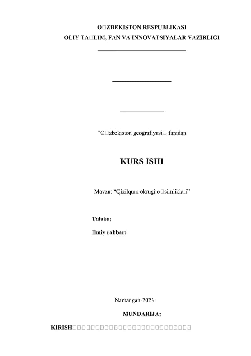 Qizilqum okrugi o‘simliklari 1