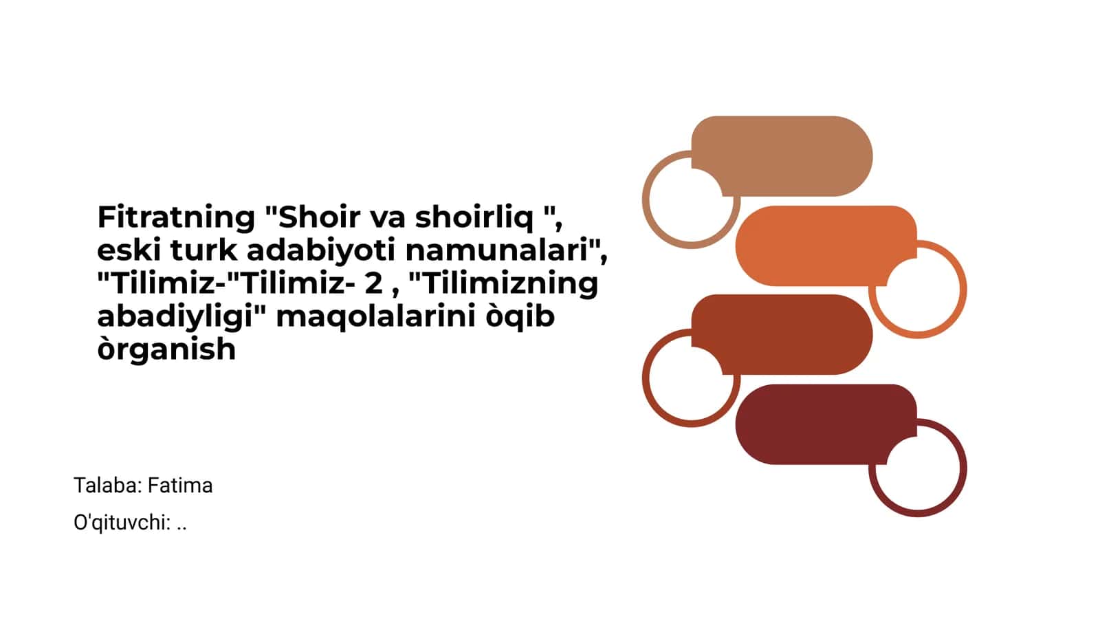 Fitratning "Shoir va shoirliq " 1