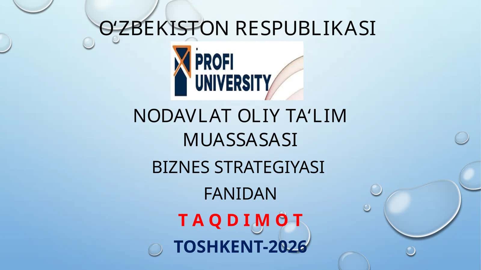 Biznes strategiyasi 1