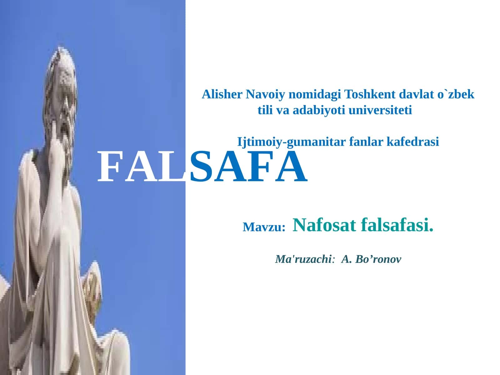 Nafosat falsafasi 1