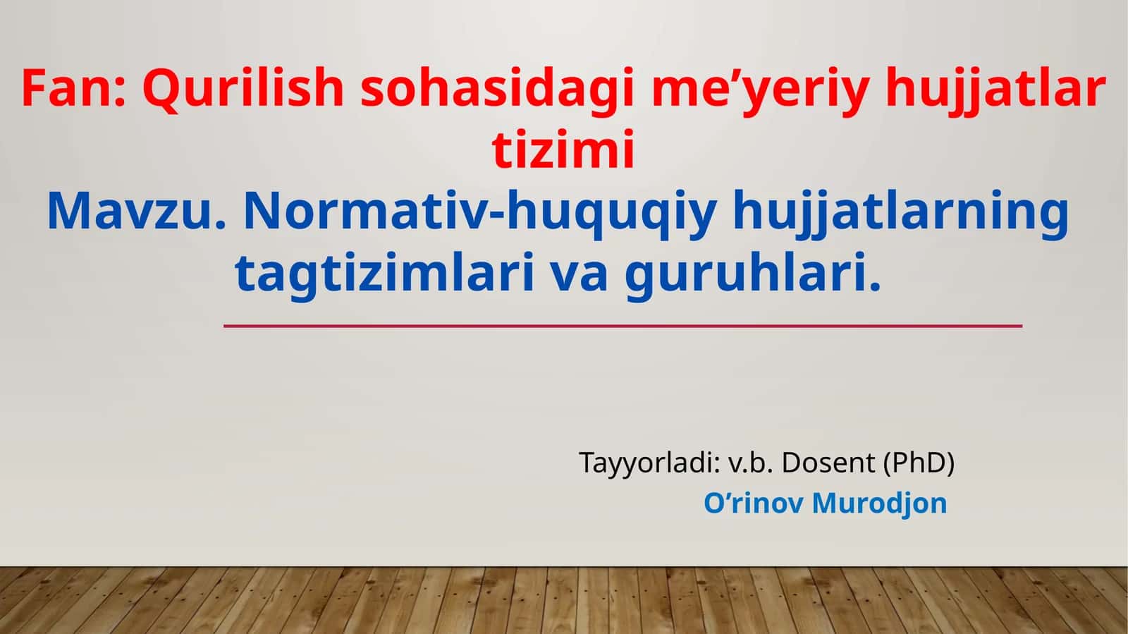 Normativ-huquqiyhujjatlarningtagtizimlarivaguruhlari 1