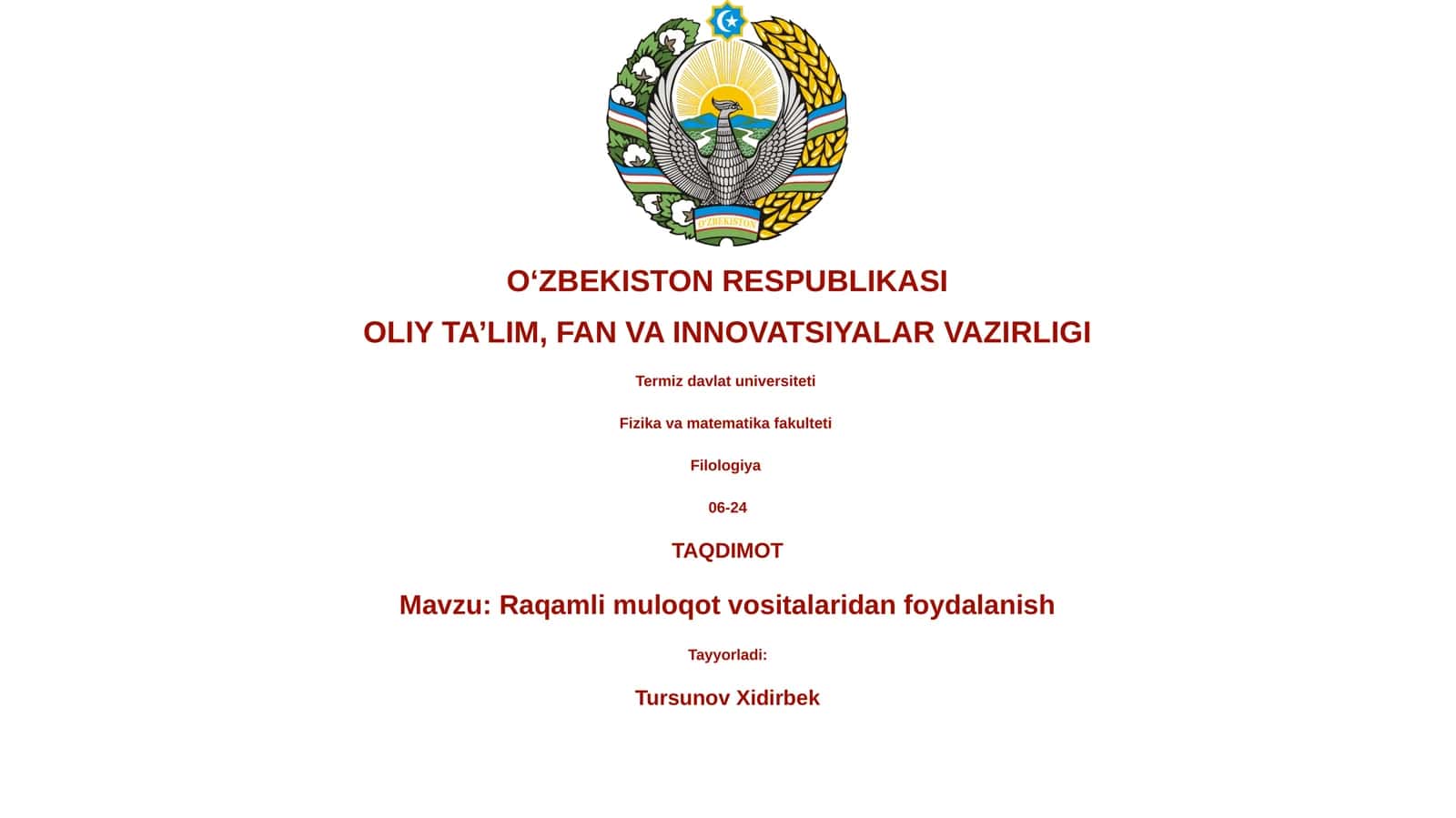 Raqamli muloqot vositalaridan foydalanish 1