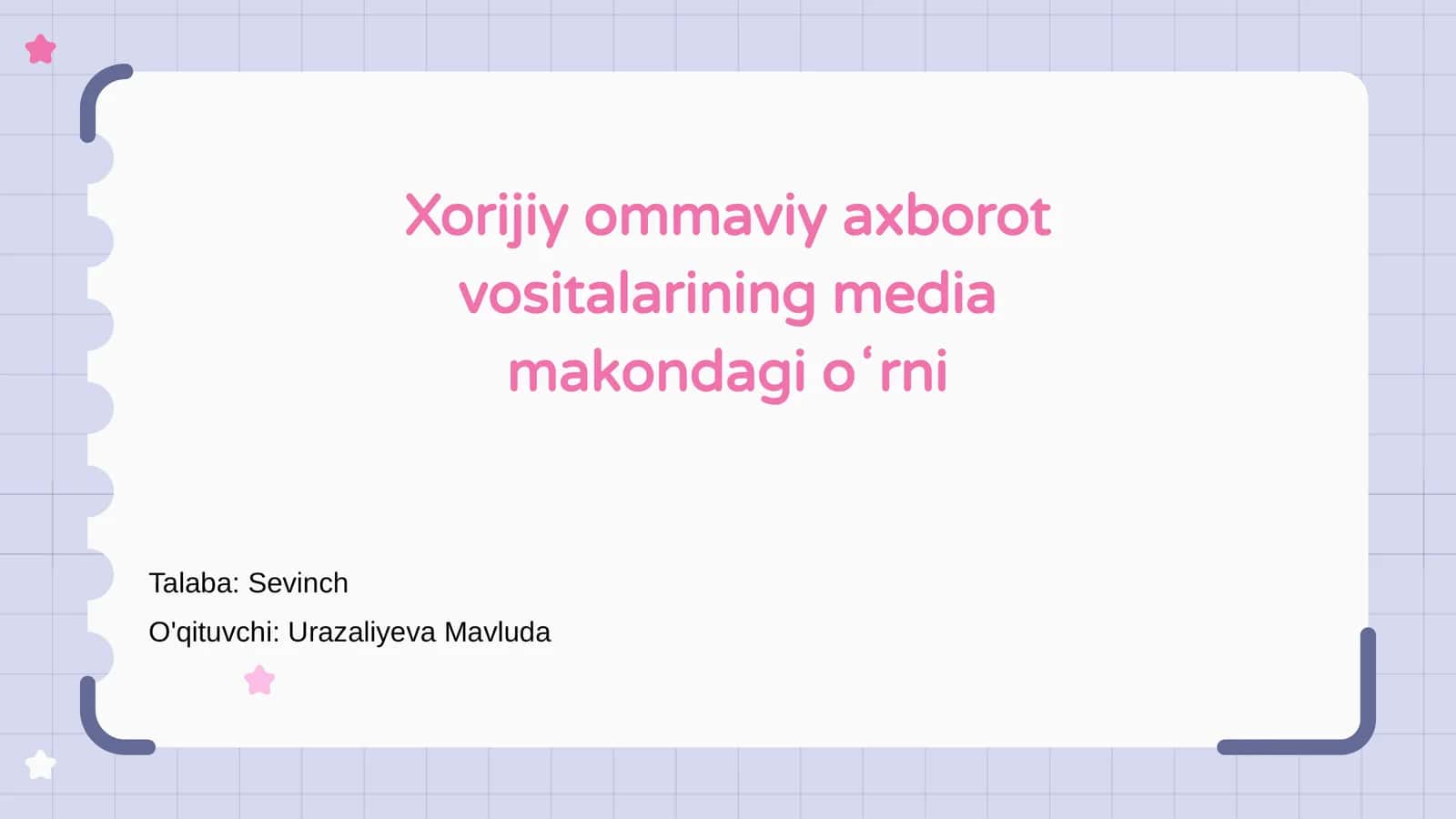 Xorijiy ommaviy axborot vositalarining media makondagi oʻrni 1