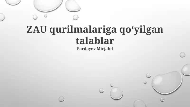 ATS Uskunalariga talablar 1