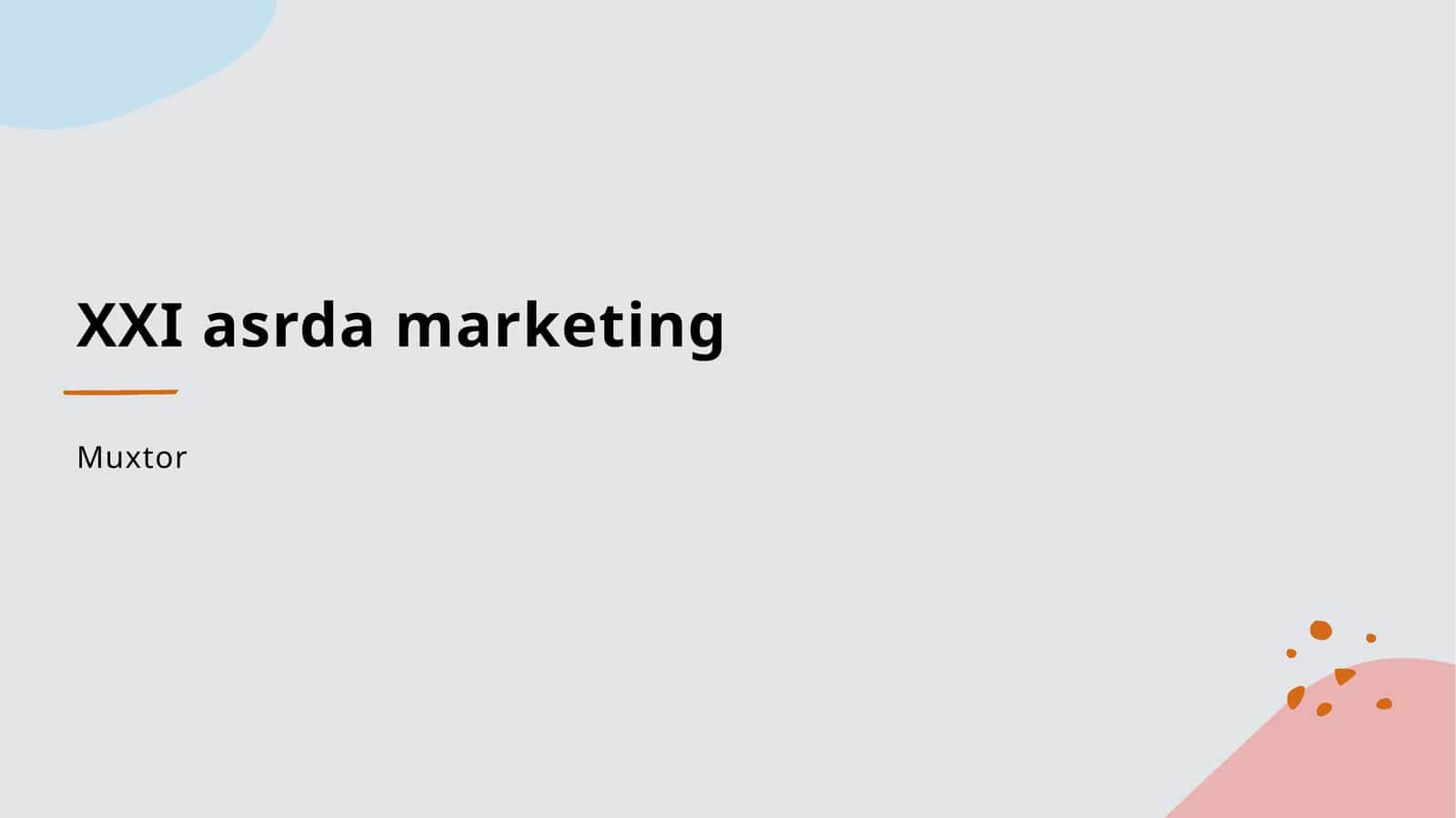 XXI asrda marketing 1