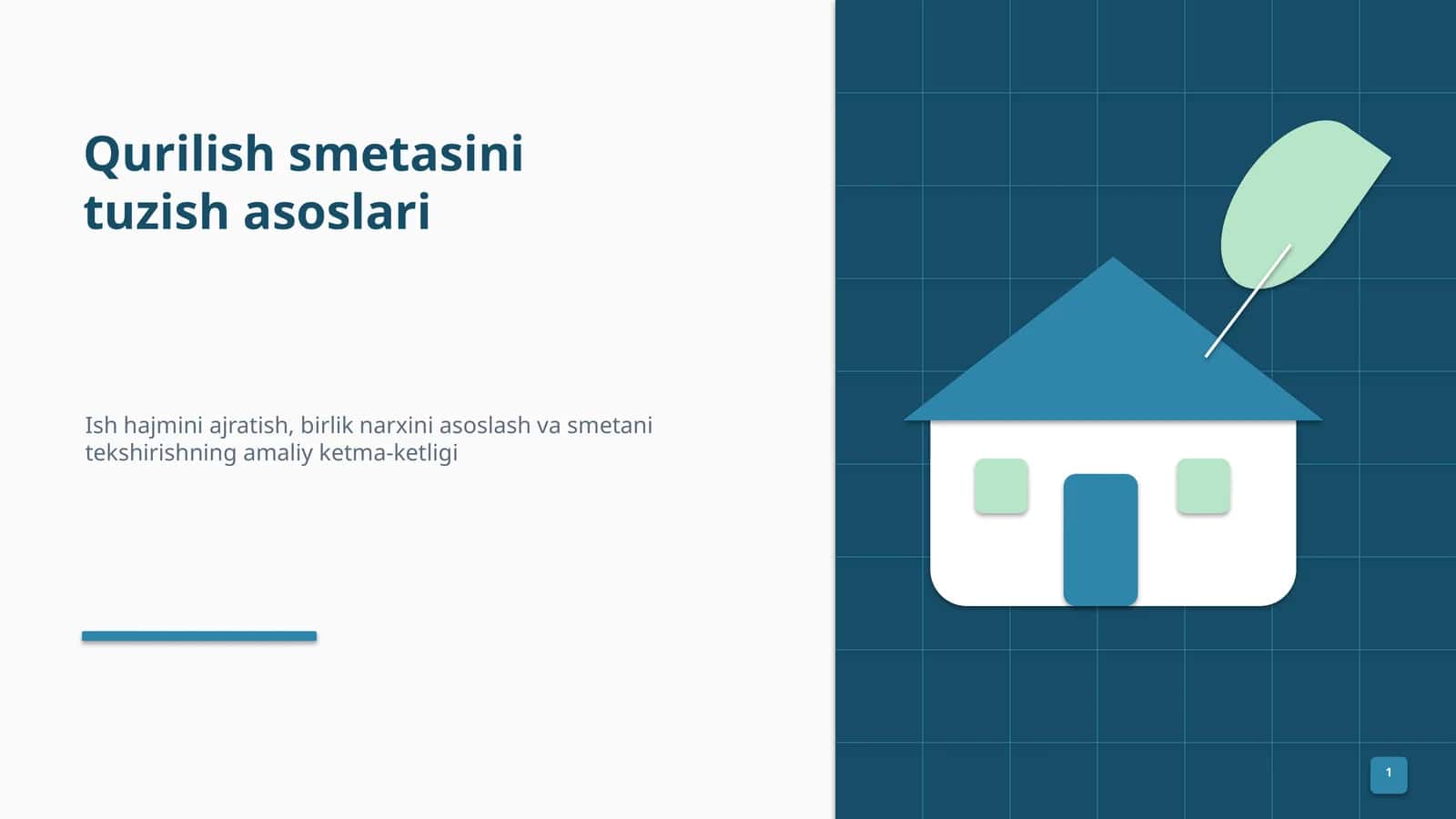 Qurilish smetasinituzish asoslari 1