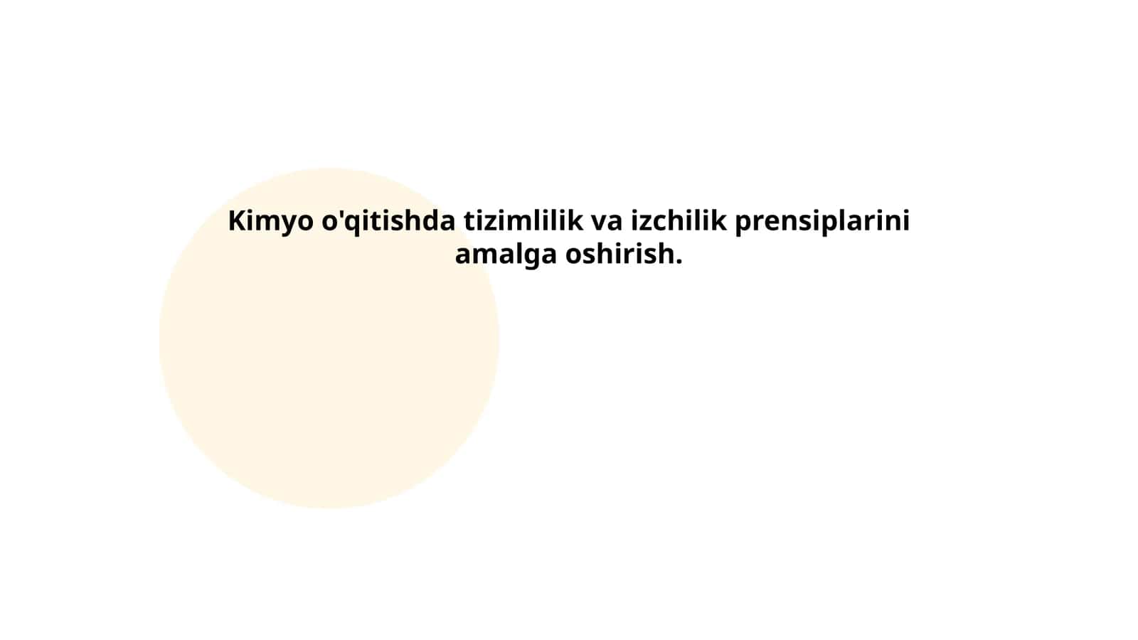 Kimyo o'qitishda tizimlilik va izchilik prensiplarini amalga oshirish 1