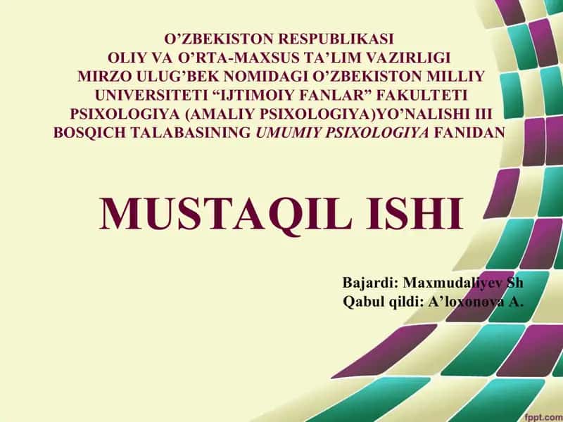 “Fikrlovchi shaxs” tiplari haqida tasavvurlar (I.P.Pavlov bo’yicha) 1
