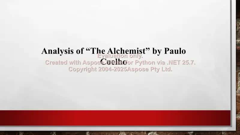 "The Alchemist" by Paulo Coelho 1