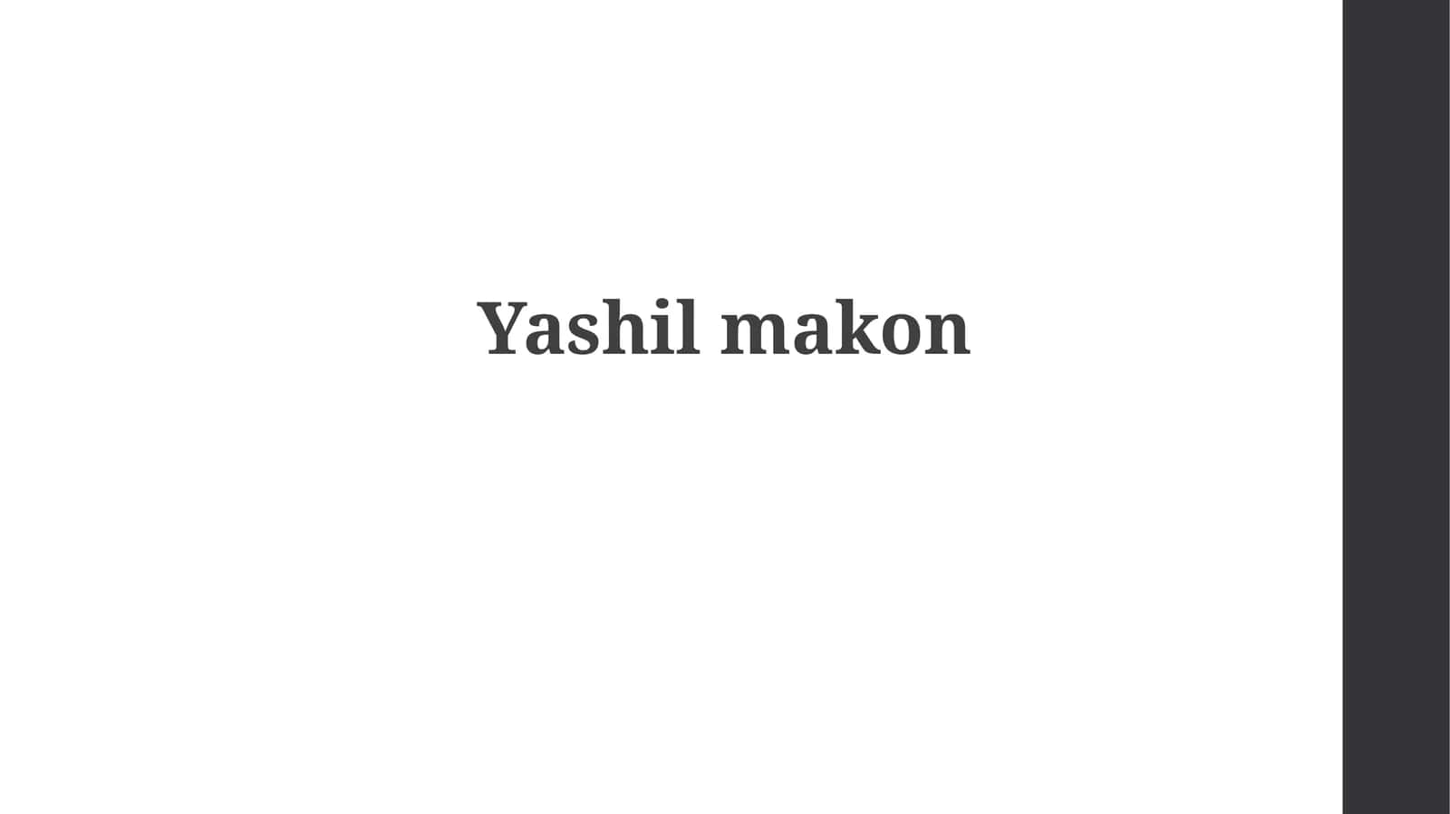 Yashilmakon 1