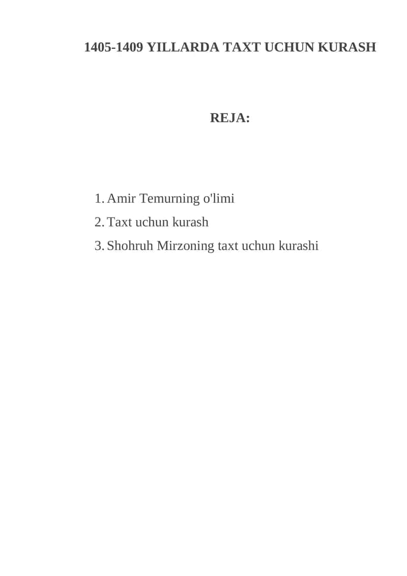 Taxt uchun kurash 1