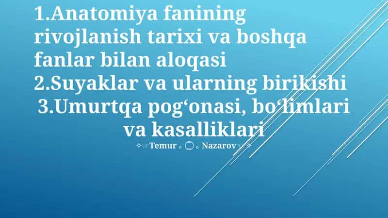Umurtqa pog'onasi, bo'limlari va kasalliklari 1