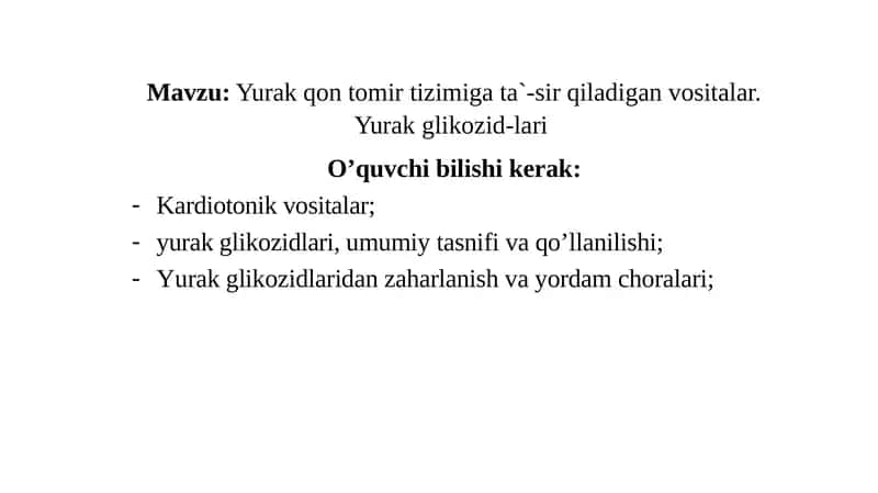 Yurak glikozidlari 1