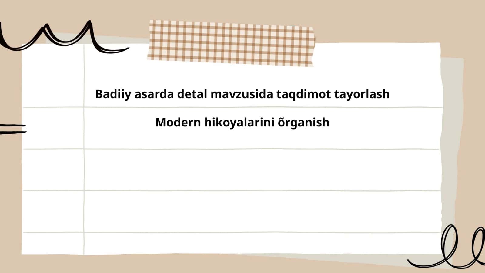 Badiiy asarda detal mavzusida taqdimot tayorlash 1