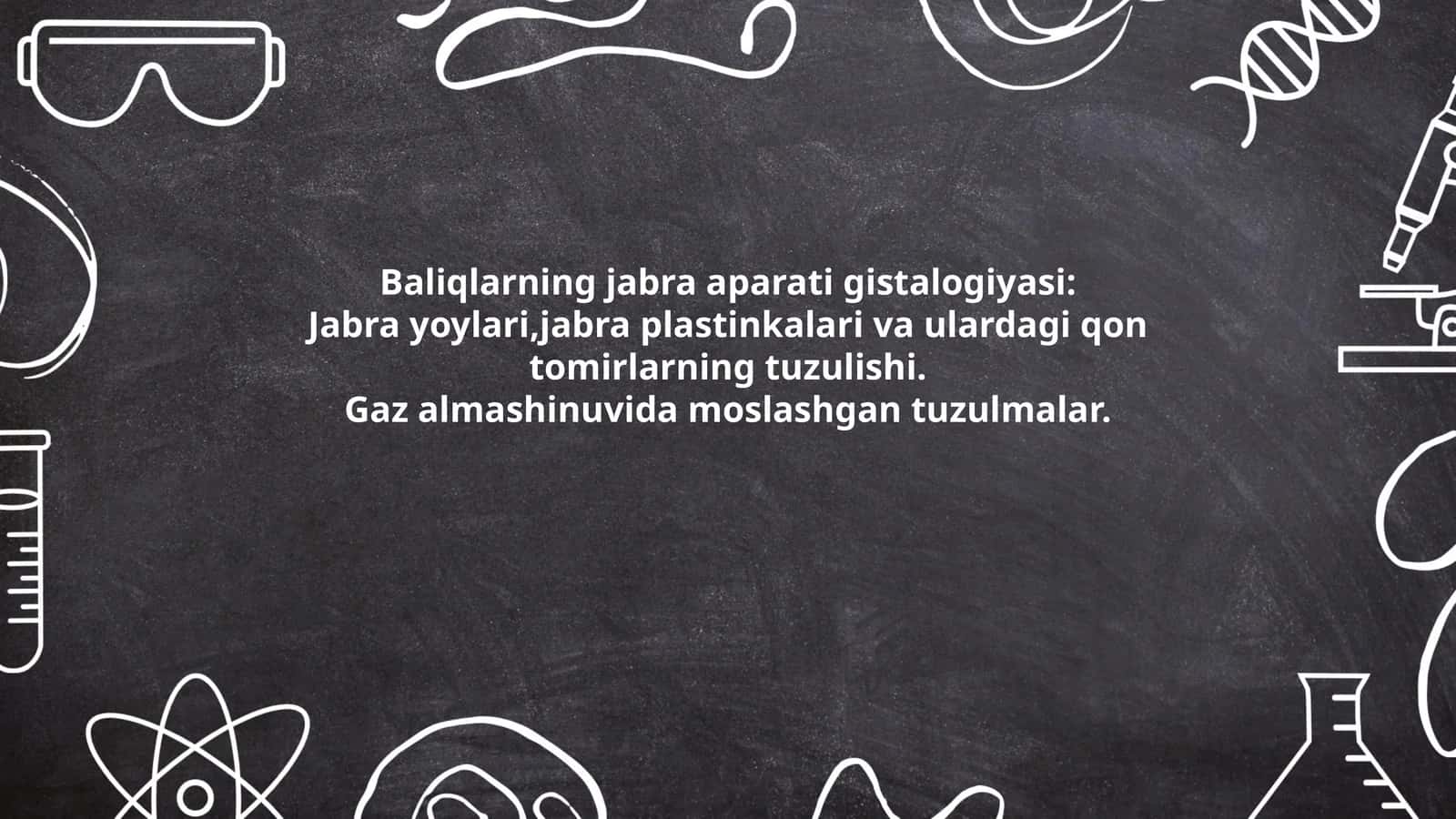 Baliqlarning jabra aparati gistalogiyasi 1