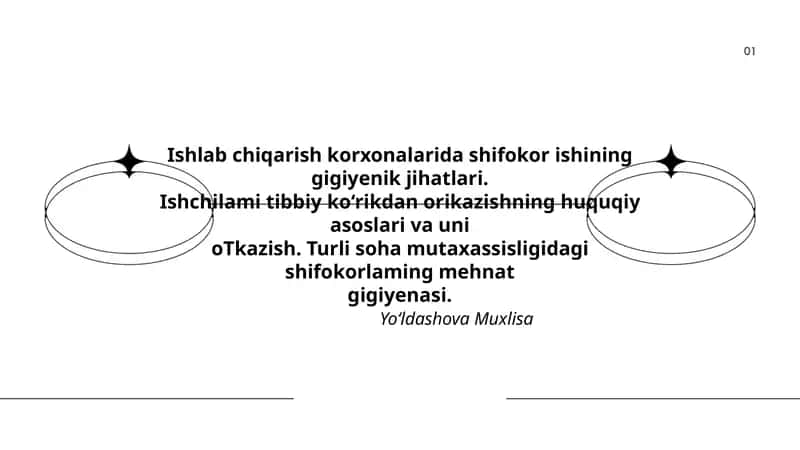 "Ishlab chiqarish korxonalarida shifokor ishining gigiyenik jihatlari" 1