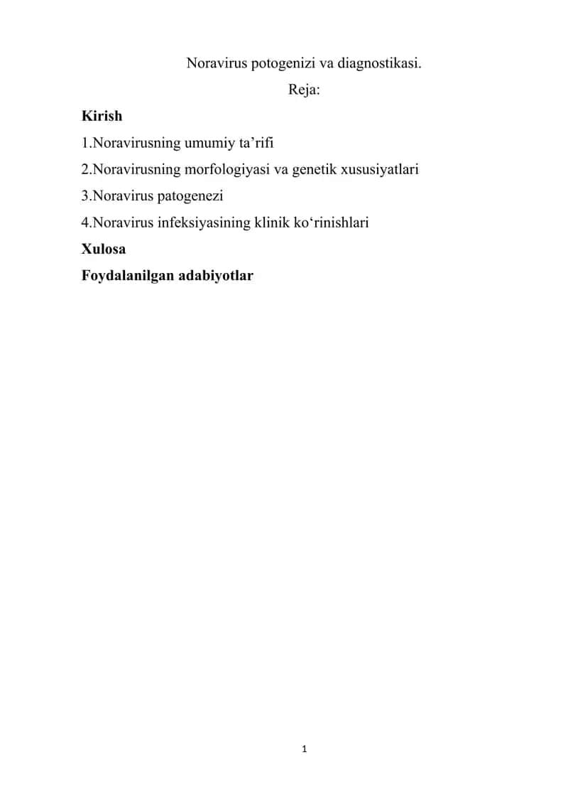 Noravirus potogenizi va diagnostikasi 1