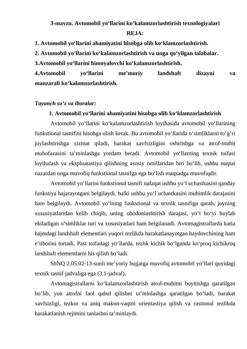 Ko‘kalamzorlashtirishdan namunalar 1