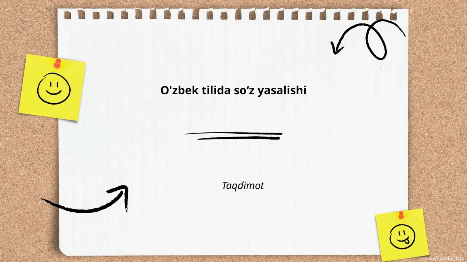 O'zbek tilida soʻz yasalishi 1