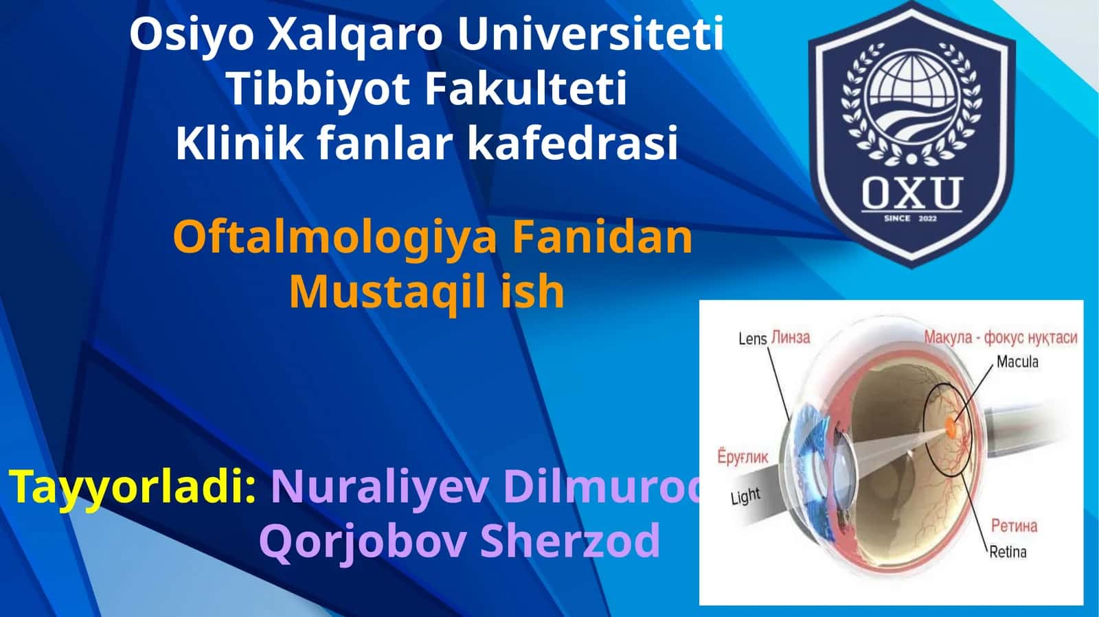 Koʻruv nervi bilan bogʻliq kasalliklar 1