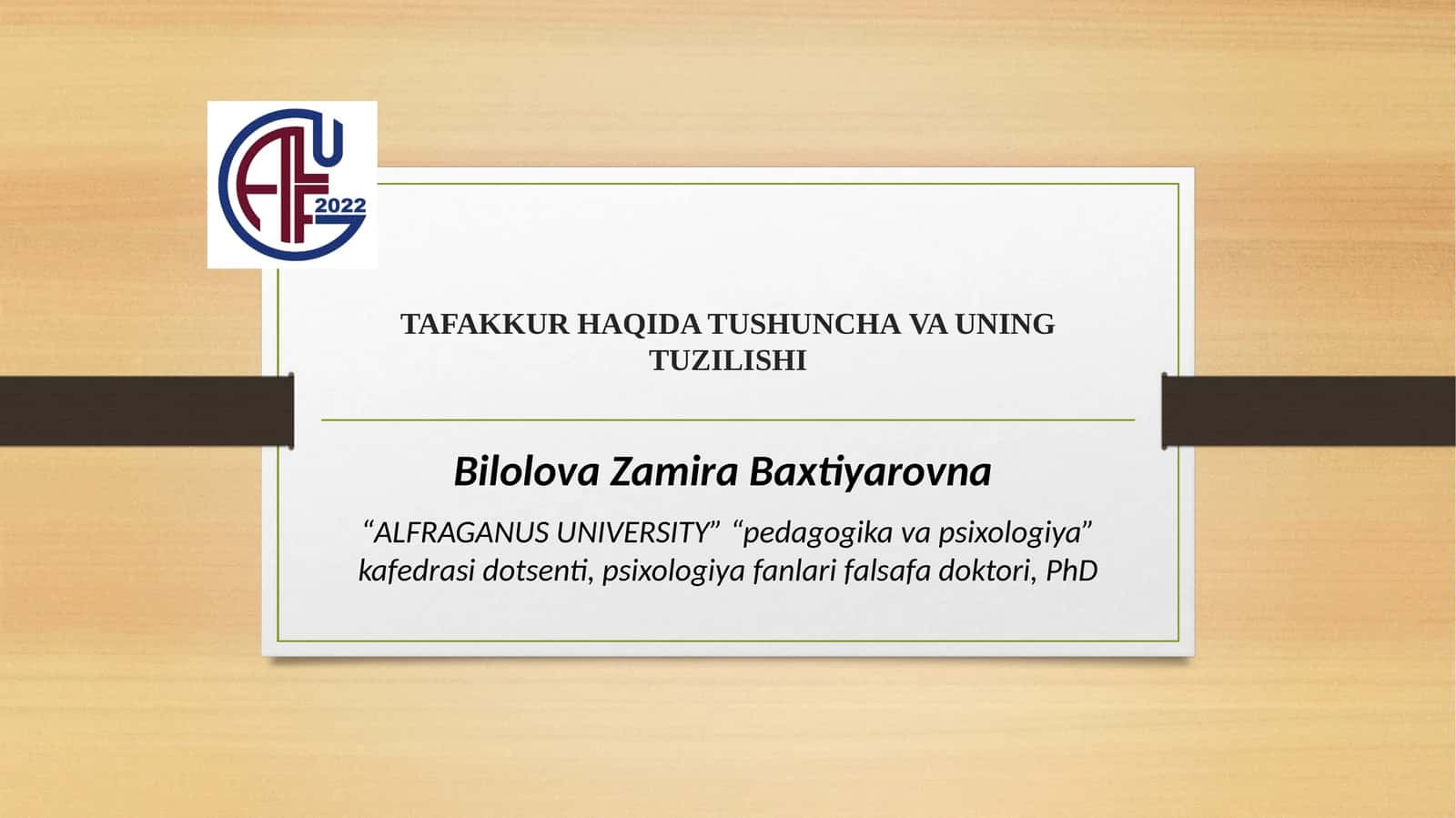 TAFAKKUR HAQIDA TUSHUNCHA VA UNING TUZILISHI 1