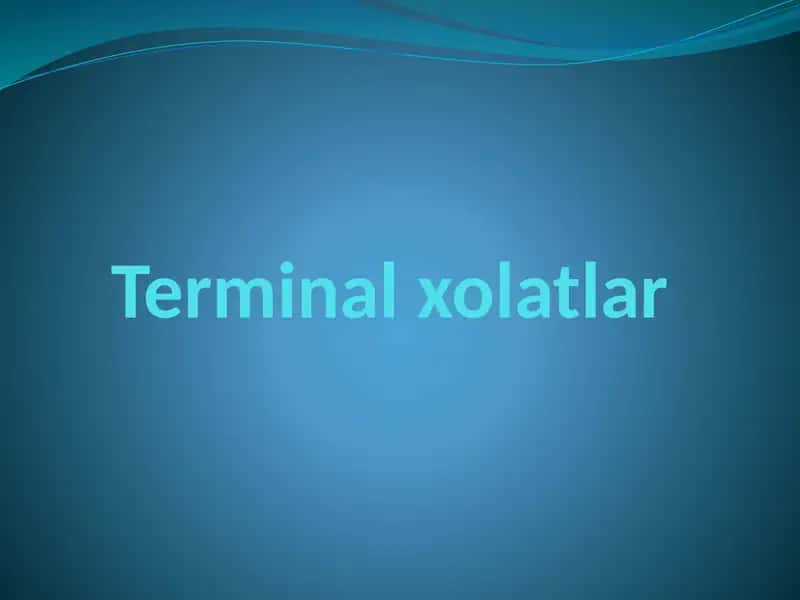 Terminal xolatlar 1