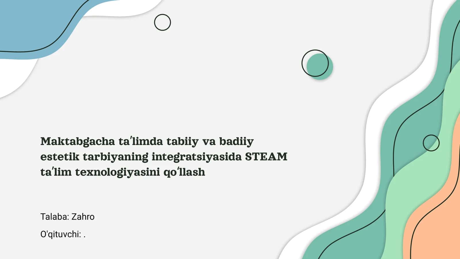 STEAM texnologiyalarini qo'llash 1