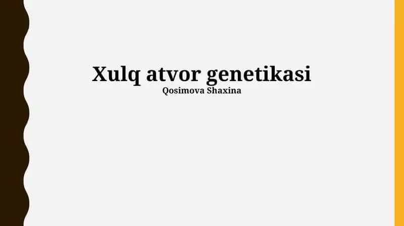 Genetik Muhandislik Texnologiyalari 1