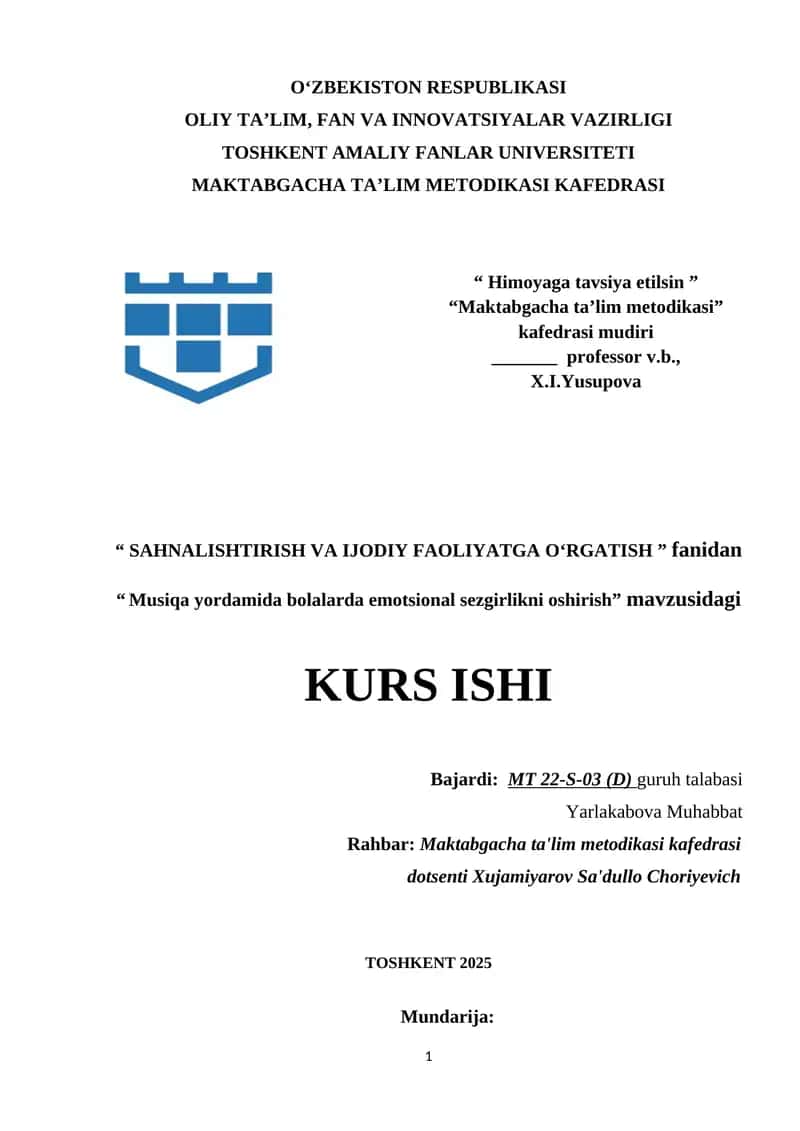 Musiqa yordamida bolalarda emotsional sezgirlikni oshirish 1
